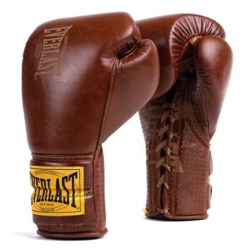 Gants de Boxe  Pro  a lacets EVERLAST Collection CUIR VINTAGE 1910