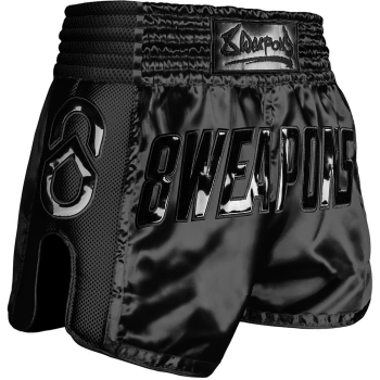 Short de Muay Thai 8 Weapons Super Mesh  Noir/Noir
