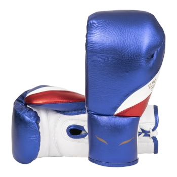 Gants de boxe Metal Boxe Compétition Velcro Pro - Bleu et Rouge
