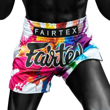 Short de Boxe Thaï FAIRTEX BS1939 WHITE FUNKY SOUL