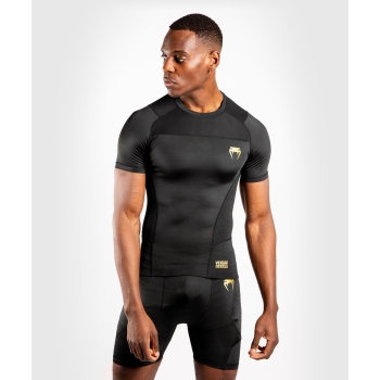 RASHGUARD VENUM G-FIT - MANCHES COURTES- NOIR/OR 03792