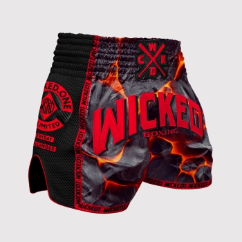 Short de Boxe Thaï Wicked One MAGMA ROUGE