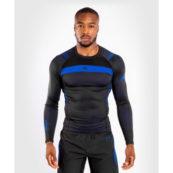 T-SHIRT DE COMPRESSION VENUM NOGI 3.0 - MANCHES LONGUES - NOIR/BLEU 04235