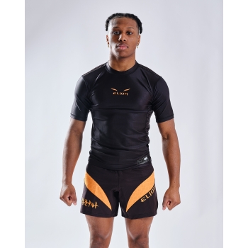 Rashguard NARUTO X ELION NARUTO NOIR/ORANGE - Manches Courtes