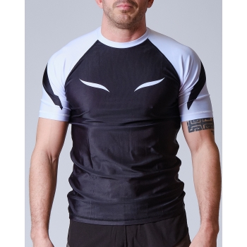 Rashguard ELION JJB SQUALE - Blanc - Manches Courtes