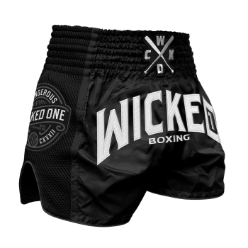 Short de Boxe Thaï Wicked BLOCK Noir