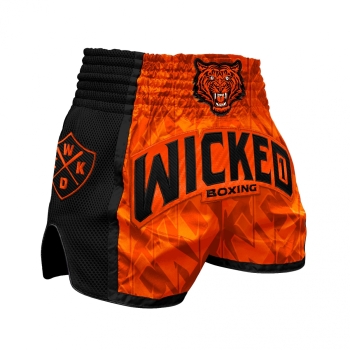 Short de Boxe Thaï Wicked One BLOCK ORANGE