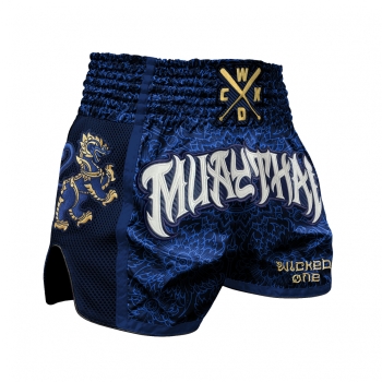 Short de Boxe Thaï Wicked One  LION NAVY