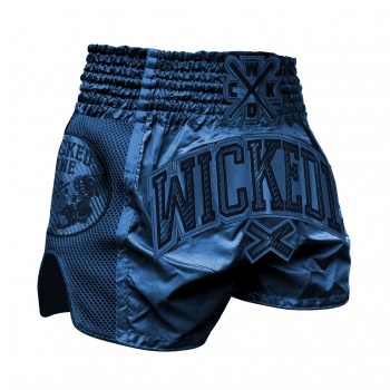 Short de Boxe Thaï Wicked One Cross Bleu