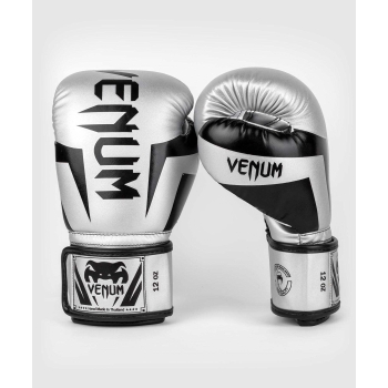 Gants de Boxe d'entrainement Venum Elite - Argent/Noir