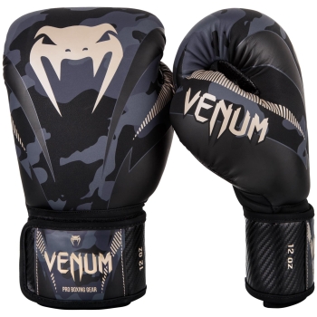 Gants de Boxe d'entrainement Venum IMPACT Noir/Gris Camouflage