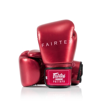 Gants d'entrainement FAIRTEX METALLIC ROUGE