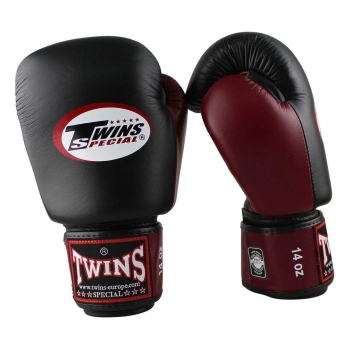 Gants de Boxe d'entrainement TWINS BGVL3  Noir/Bordeaux