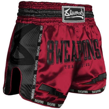 Short de Muay Thai 8 Weapons Carbon - Red Dawn