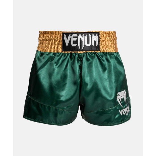 Short de Boxe Thaï VENUM CLASSIC VERT/OR/BLANC