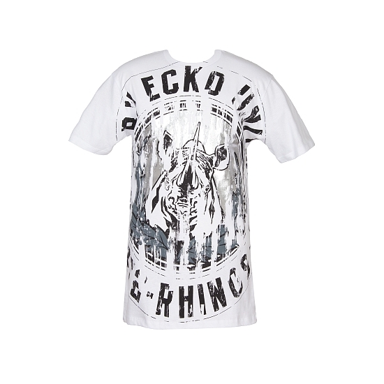 T-Shirt ECKO rhino badge Blanc