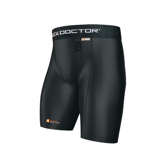 Meister MMA Short de Compression avec Poche pour Coquille - Blanc