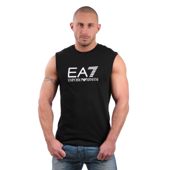 Tshirt manches courtes ARMANI EA7 Train Big logo - Noir