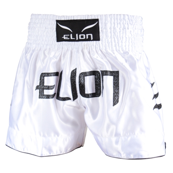 Short de Boxe Thaï ELION Brodé - Blanc