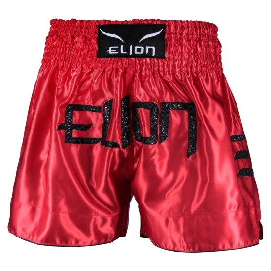 Short de Boxe Thaï ELION Brodé - Rouge