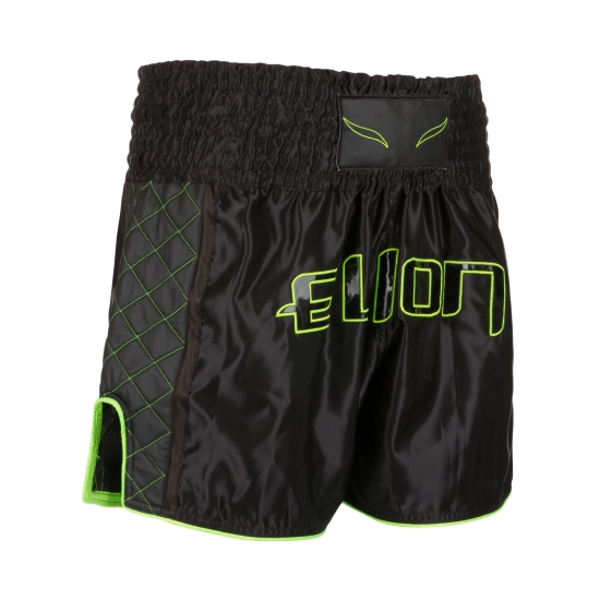 Short de Boxe Thaï ELION BLACK LABEL - Noir & Fluo