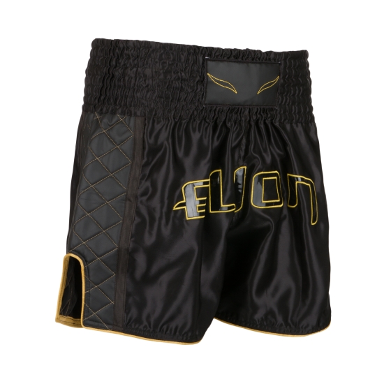 Short de Boxe Thaï ELION BLACK LABEL - Noir & Or 