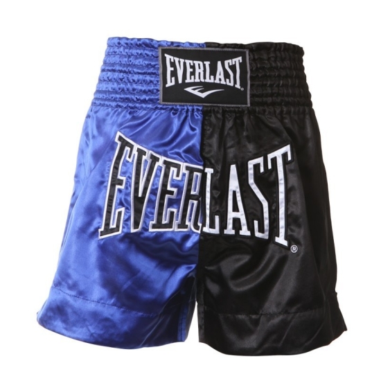 Short de Boxe Thaï EVERLAST Bleu/Noir