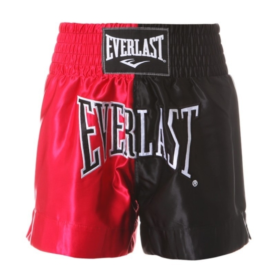 Short de Boxe Thaï EVERLAST Rouge/Noir