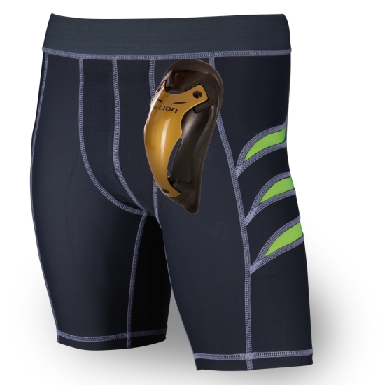 Pack Short de compression ELION Gris avec Coquille Gold Cup ELION