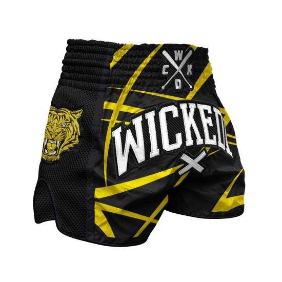  Short de Boxe Thaï Wicked One Claws Jaune & Noir