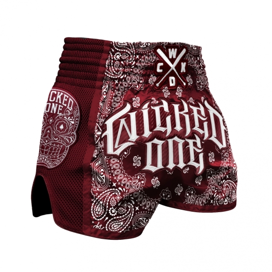 Short de Boxe Thaï Wicked One O.G  Bordeaux