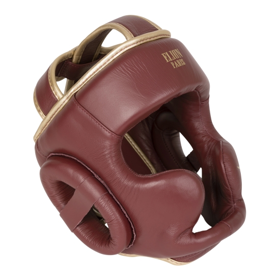 Casque de boxe ELION Paris Cuir Bordeaux Vintage