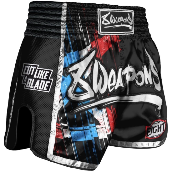 Short de Muay Thai 8 Weapons Super Mesh Cut Like a Blade - Noir