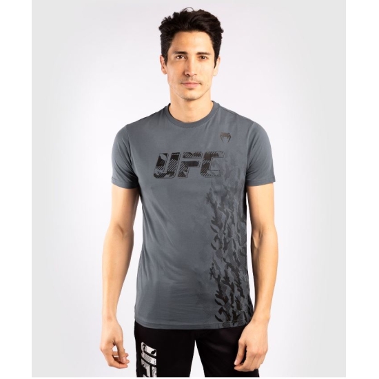 T-SHIRT MANCHES COURTES EN COTON HOMME UFC VENUM AUTHENTIC FIGHT WEEK - GRIS 00052