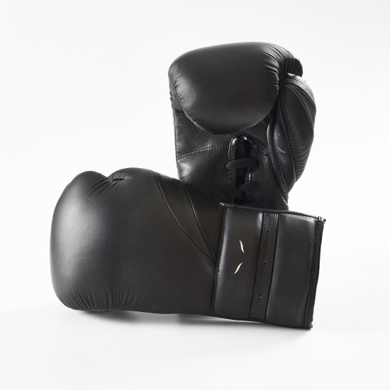 Gants de boxe d'entrainement à lacets ELION Paris Elegant Cuir Noir