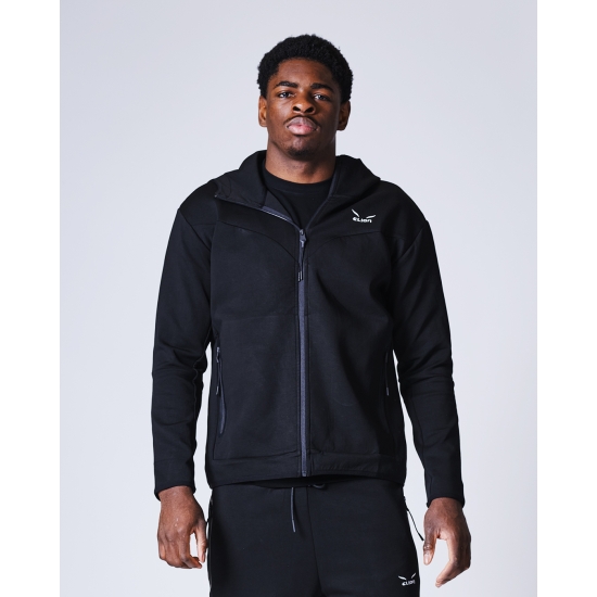 Sweatshirt à Capuche Zippé ELION Nazareth Noir