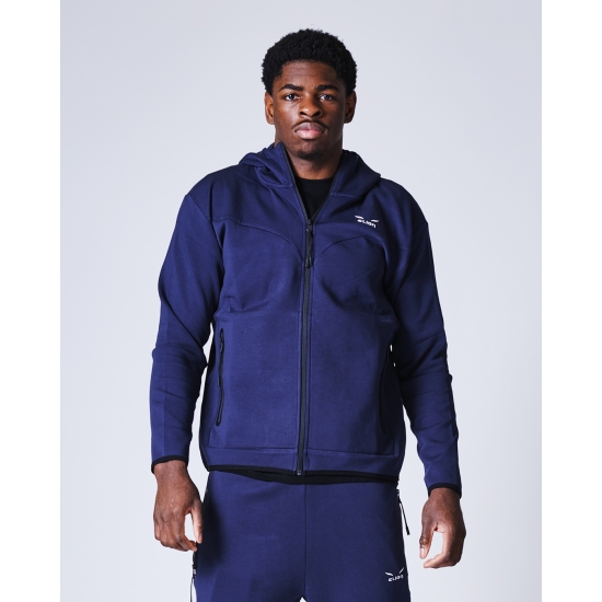 Sweatshirt à Capuche Zippé ELION Nazareth Bleu