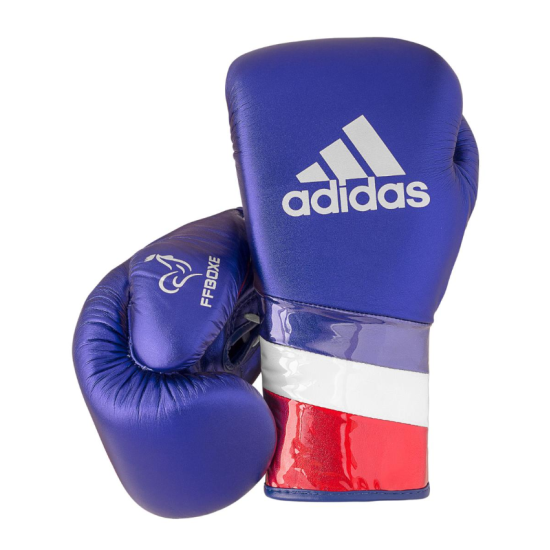Gants de boxe compétition amateur bleu adidas pour les clubs et