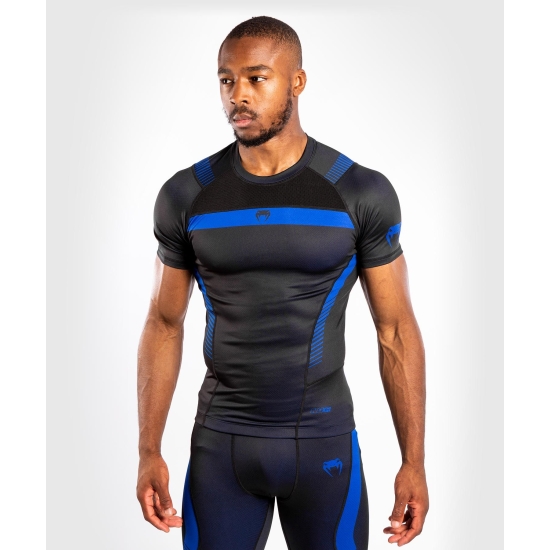 T-SHIRT DE COMPRESSION VENUM NOGI 3.0 - MANCHES COURTES - NOIR/BLEU 04236