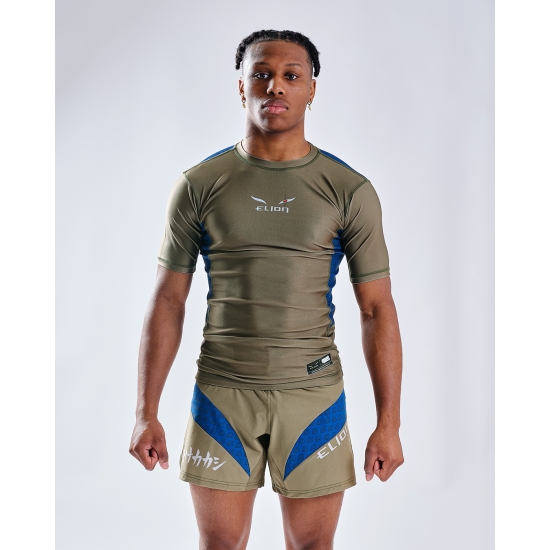 Rashguard NARUTO X ELION KAKASHI Kaki - Manches Courtes
