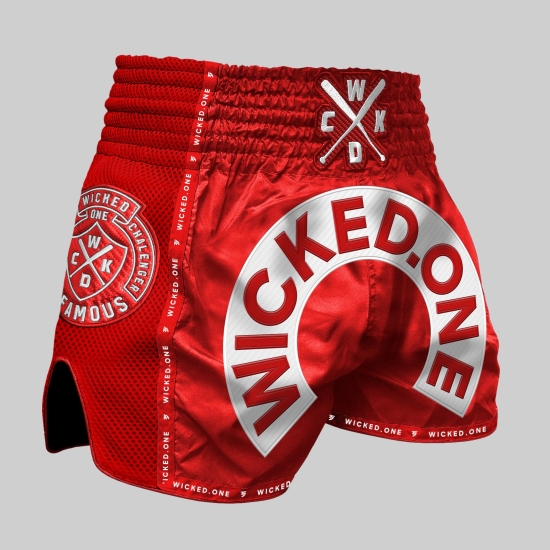Short de Boxe Thaï Wicked One HERD Rouge