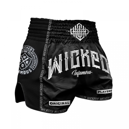 Short de Boxe Thaï Wicked One INFAMOUS BLACK