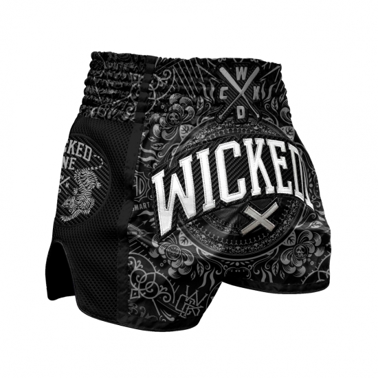 Short de Boxe Thaï Wicked One BRAIN Noir