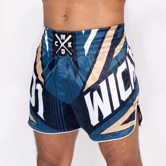 Short de Boxe Thaï Wicked One DISTRICT Navy/Gold