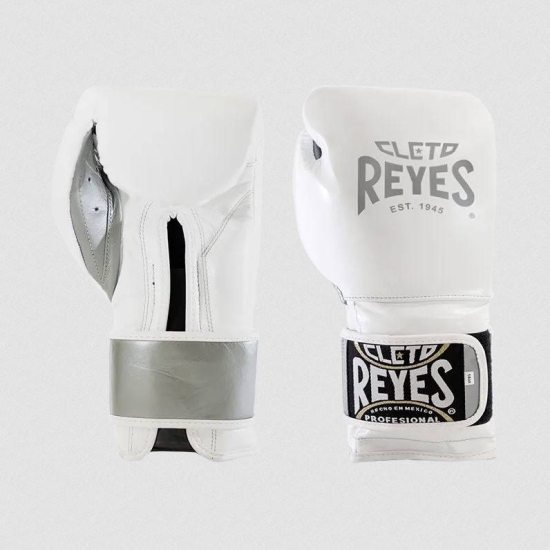 Gants de Boxe d'entrainement REYES Pro Sparring - BLANC/ARGENT