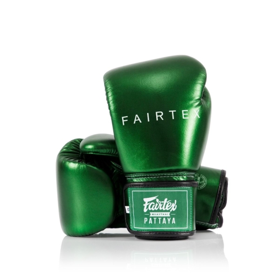 Gants d'entrainement FAIRTEX METALLIC VERT