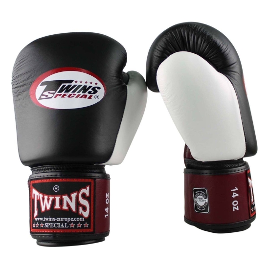 Gants de Boxe d'entrainement TWINS BGVL4  Noir/Bordeaux/Blanc