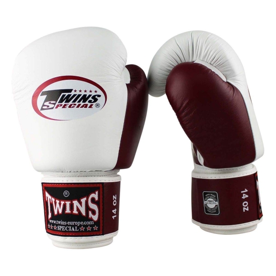 Gants de Boxe d'entrainement TWINS BGVL3  Blanc/Bordeaux