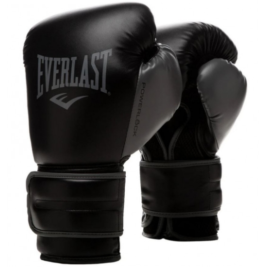 Gants de Boxe d entrainement EVERLAST Powerlock 2 PU Noir GRIS