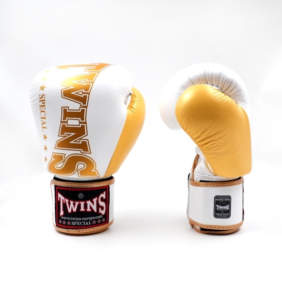 Gants de Boxe d'entrainement TWINS BGVL8 White/Gold
